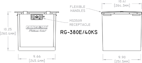 CONCORDE RG-380E/40KS AIRCRAFT BATTERY - Imagem 2