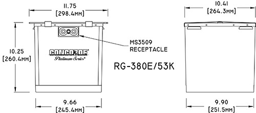CONCORDE RG-380E/53KS AIRCRAFT BATTERY - Imagem 2