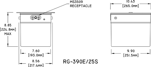CONCORDE RG-390E/25S AIRCRAFT BATTERY - Imagem 2