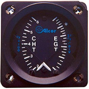 ALCOR BY TEMPEST 2-1/4 INCH CHT/EGT METER TYPE J AND K