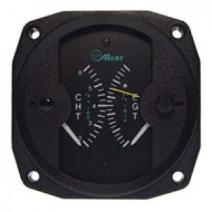 ALCOR BY TEMPEST 3-1/8 CHT / EGT METER TYPE K / J
