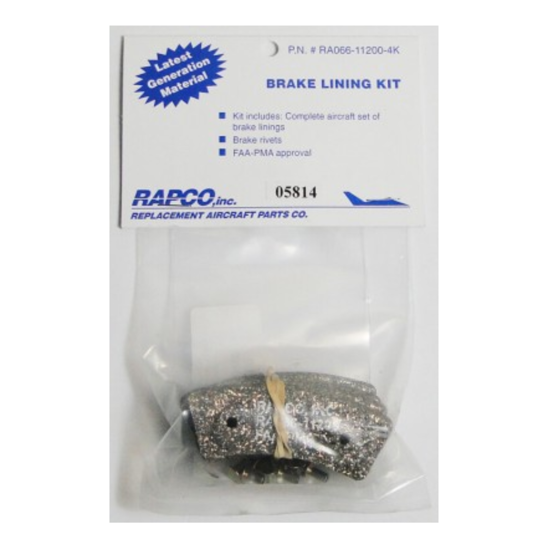 RAPCO RA66-112-4K BRAKE LINING KIT - 4 PACK