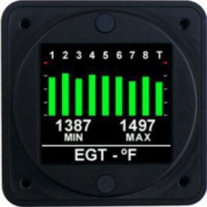 AEROSPACE LOGIC - EIGHT CYLINDER EGT WITH TIT - 2 1/2 INCH CLAMP PROBES