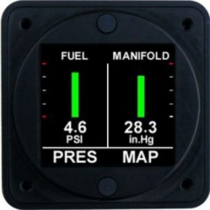 AEROSPACE LOGIC FUEL & MANIFOLD PRESSURE INSTRUMENT 2-1/4