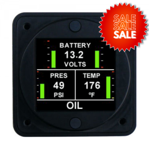 AEROSPACE LOGIC - OIL PRESSURE & TEMPERATURE KIT WITH VOLTMETER
