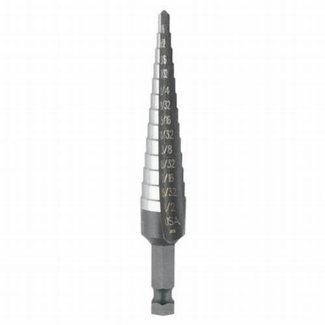 15101ZR TITANIUM UNIBIT 1T 1/8-1/2" STEP DRILL #1
