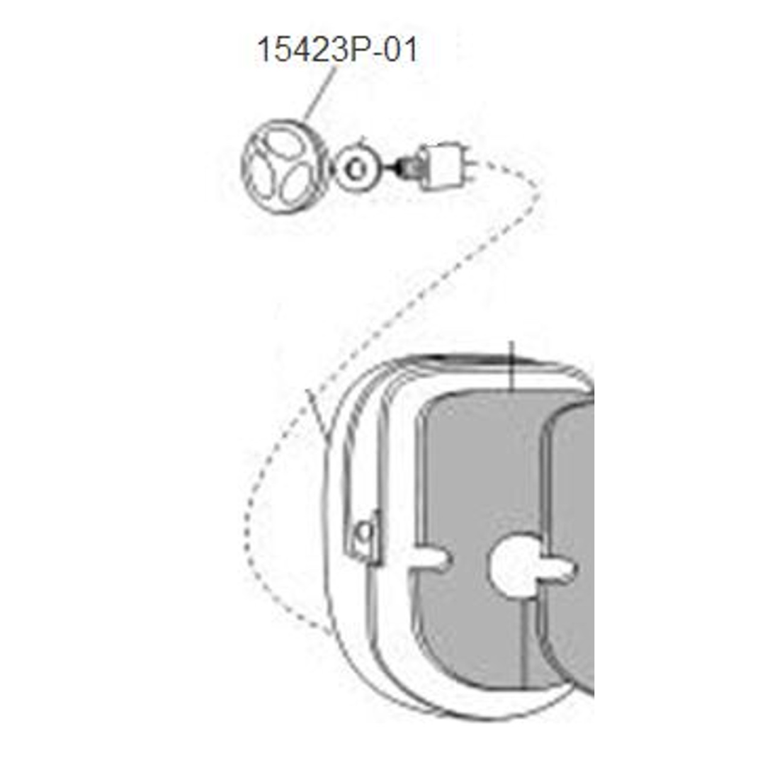 15423P-01 KNOB, MOLDED BLACK 40495G-01