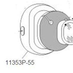 11353P-55 DOME,DRILLED,RH H10-66XL