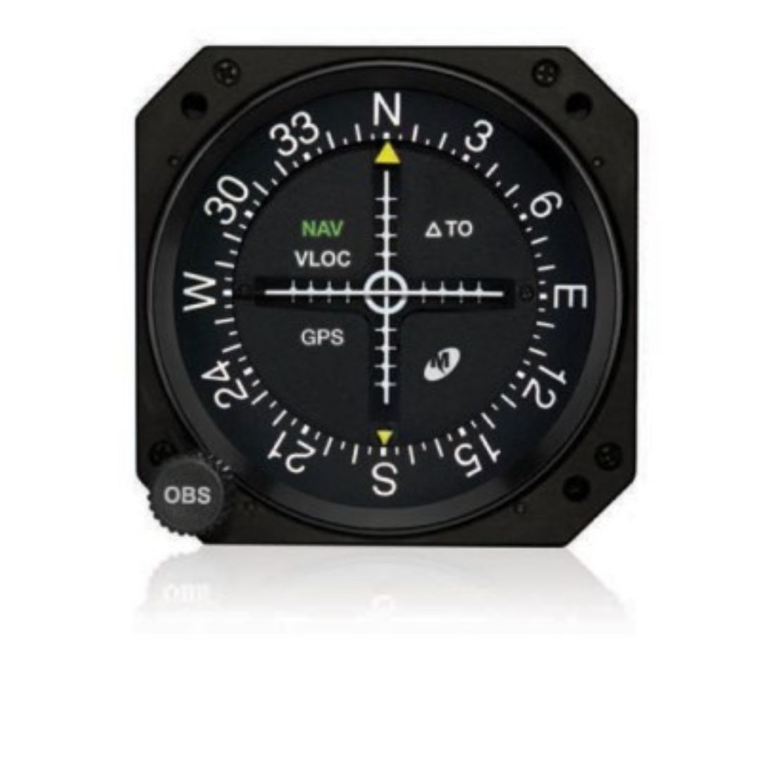 MD200-707 3-inch, L/R, Glideslope with annunciators, Course datum 5V, 14V, or 28V