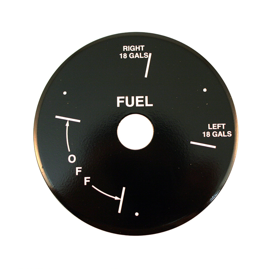 U12709-003BK UNIVAIR BLACK FUEL PLATE - FITS PIPER