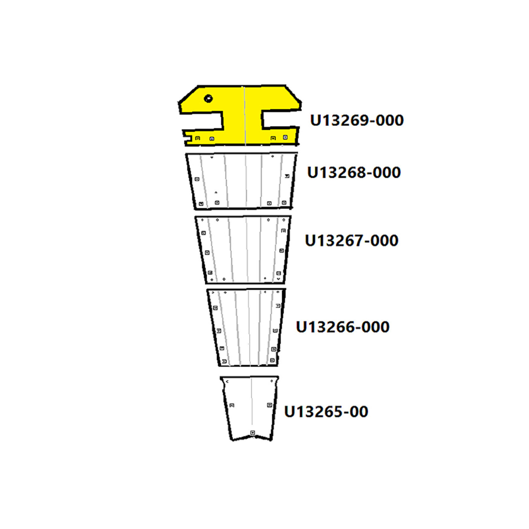 U13269-000 UNIVAIR NO. 5 ALUMINUM BELLY SKIN - FITS PIPER PA-18
