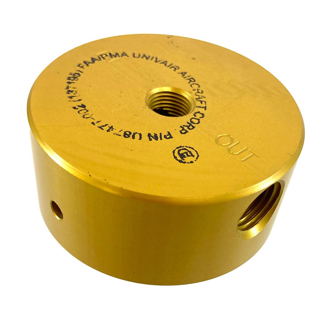 U87477-002 UNIVAIR GASCOLATOR COVER - FITS PIPER 750-271, 14428-000, 87477-02, 14428-00, 87477-002