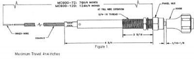 MC600-72 SERIES UNIVERSAL SOLID WIRE VERNIER MIXTURE CONTROL