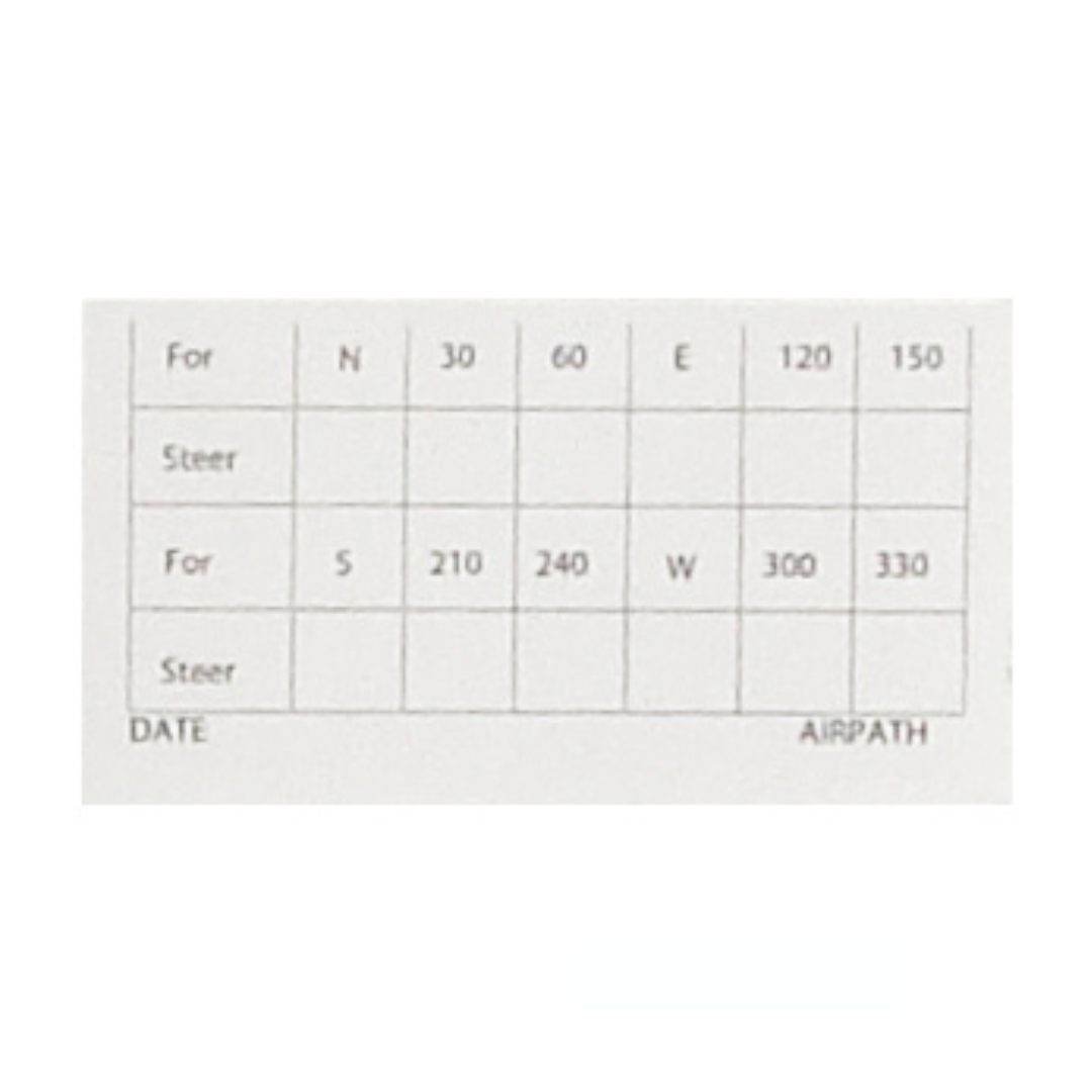 AIRPATH COMPASS REPAIR KITS - DEVIATION CARD