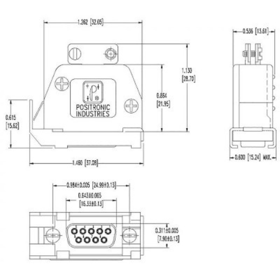 CONN-MD9F20JVL0 9 Pin Female Connector Assembly