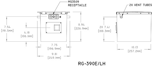 CONCORDE RG-390E/LH AIRCRAFT HEATED BATTERY